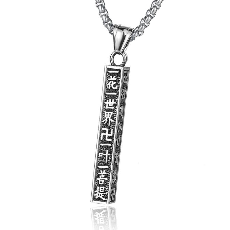 Wholesale Retro Hip Hop Stainless Steel Skull Necklace Bohemian Style